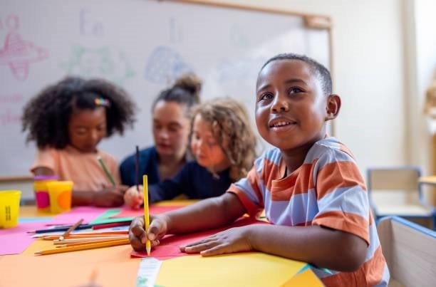 Children learning together at EIBP
