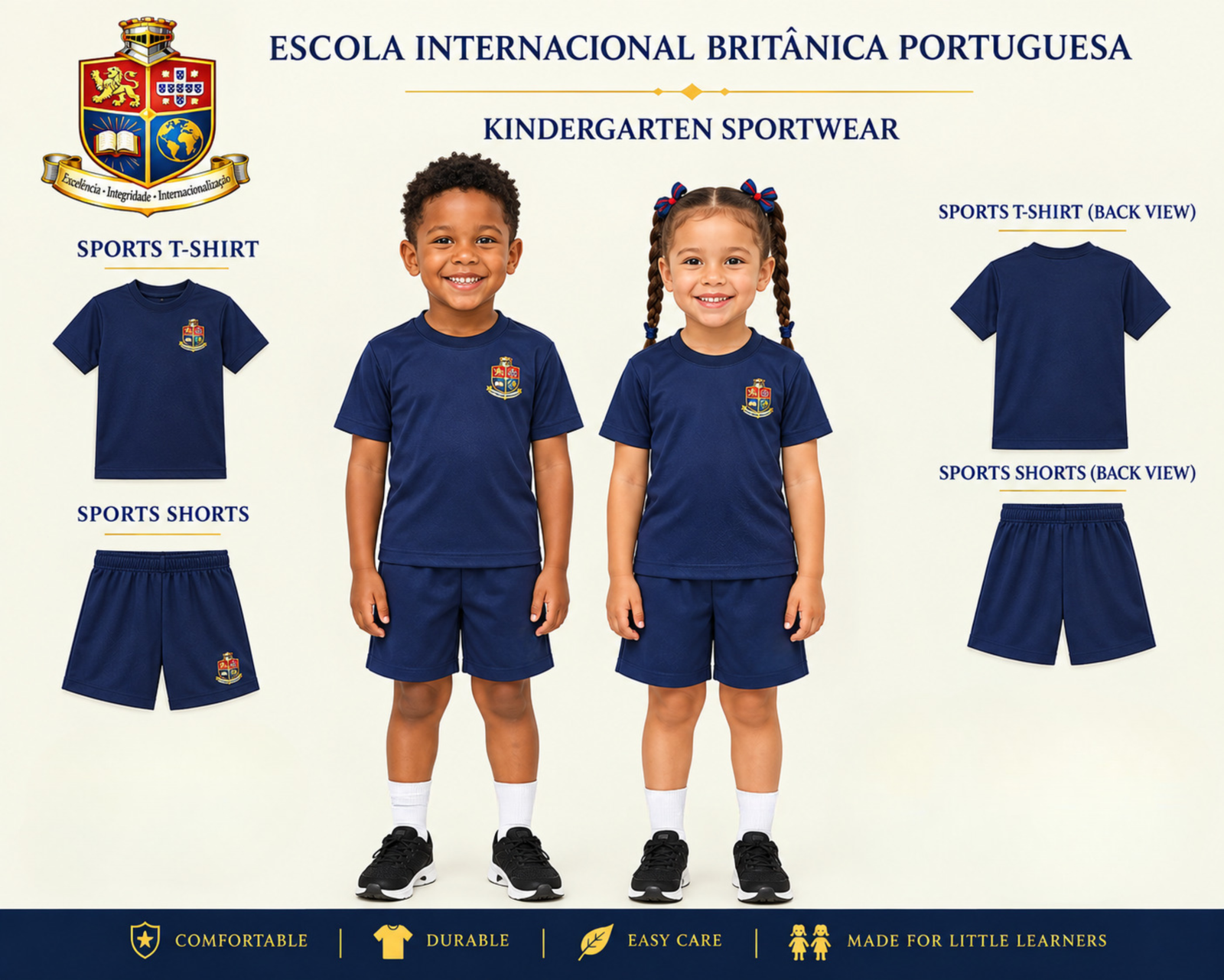 EIBP sportswear worn for physical activities and PE days